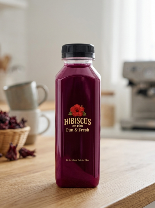 12 Pack- unsweetened SUGAR FREE ZOBO: Nigerian Inspired Hibiscus Drink (12oz Bottle) FREE SHIPPING